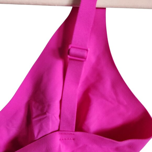 Skims Bra Pink XL Women's Naked Plunge Bra Fuchsia NEW Wireless Back Close - Picture 7 of 11